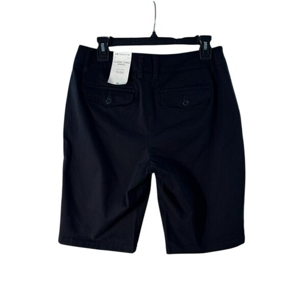Liz Claiborne Classic Chino Bermuda Shorts Black Easy Fit Waist Hip & Thigh Size - Picture 3 of 8